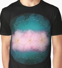 Zen Cherry Flowers - Dark Graphic T-Shirt