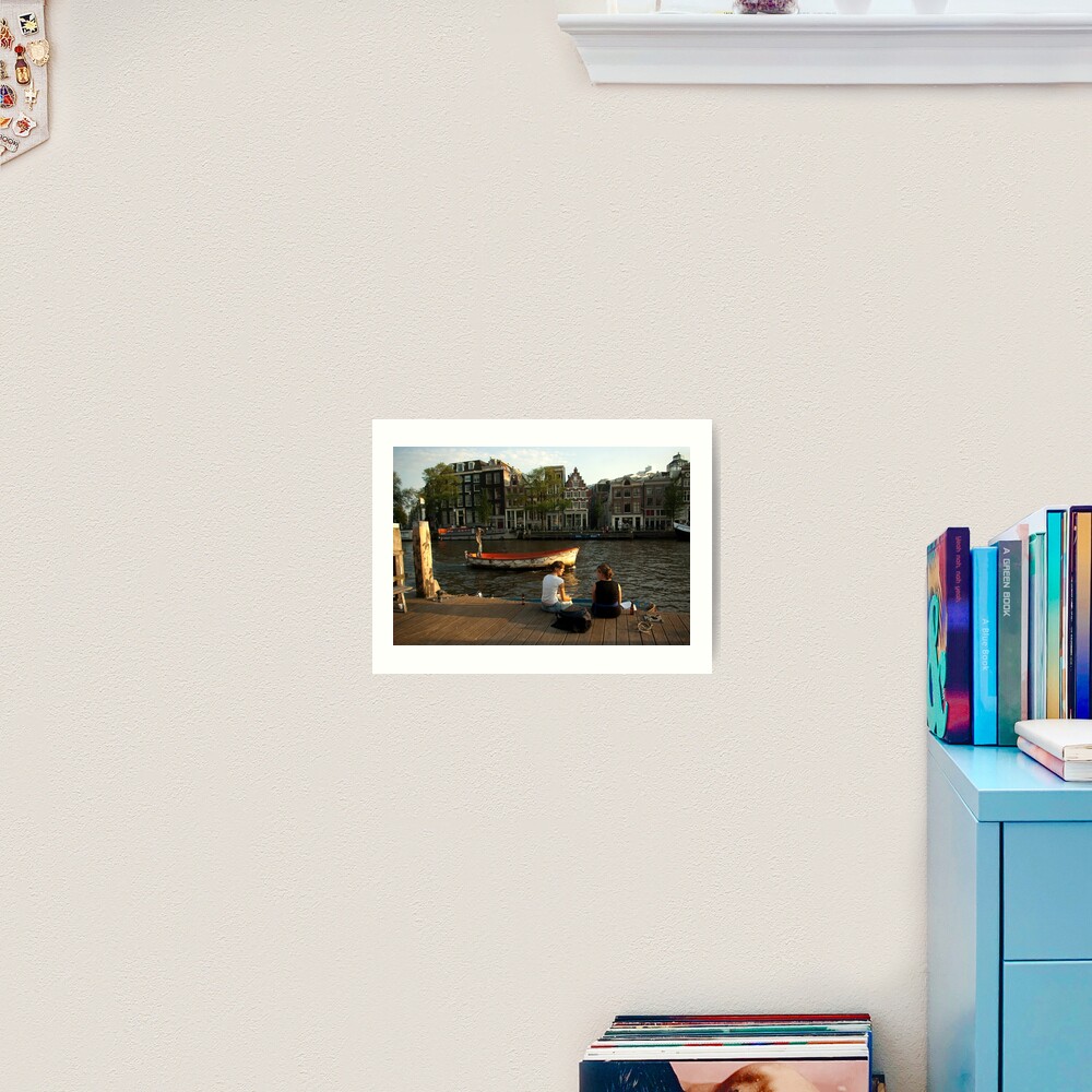 Two young women and a boatman Art Print