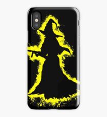Evil halloween yellow and black silhouette iPhone Case