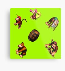 Kong Family / Green Metal Print
