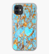 Turquoise and Gold iPhone Case