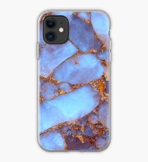 Blue Quartz and Gold iPhone Case