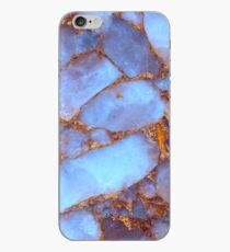 Blauer Quarz und Gold iPhone-Hülle & Cover