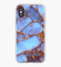Blue Quartz and Gold iPhone Case