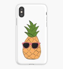 pineapple with sunglasses iPhone Case