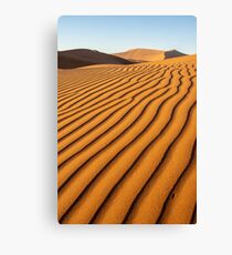 Orange sand patterns. Canvas Print