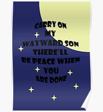 carry on wayward son lyrics wallpaper