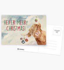 Färse Frohe Weihnachten! Postkarten