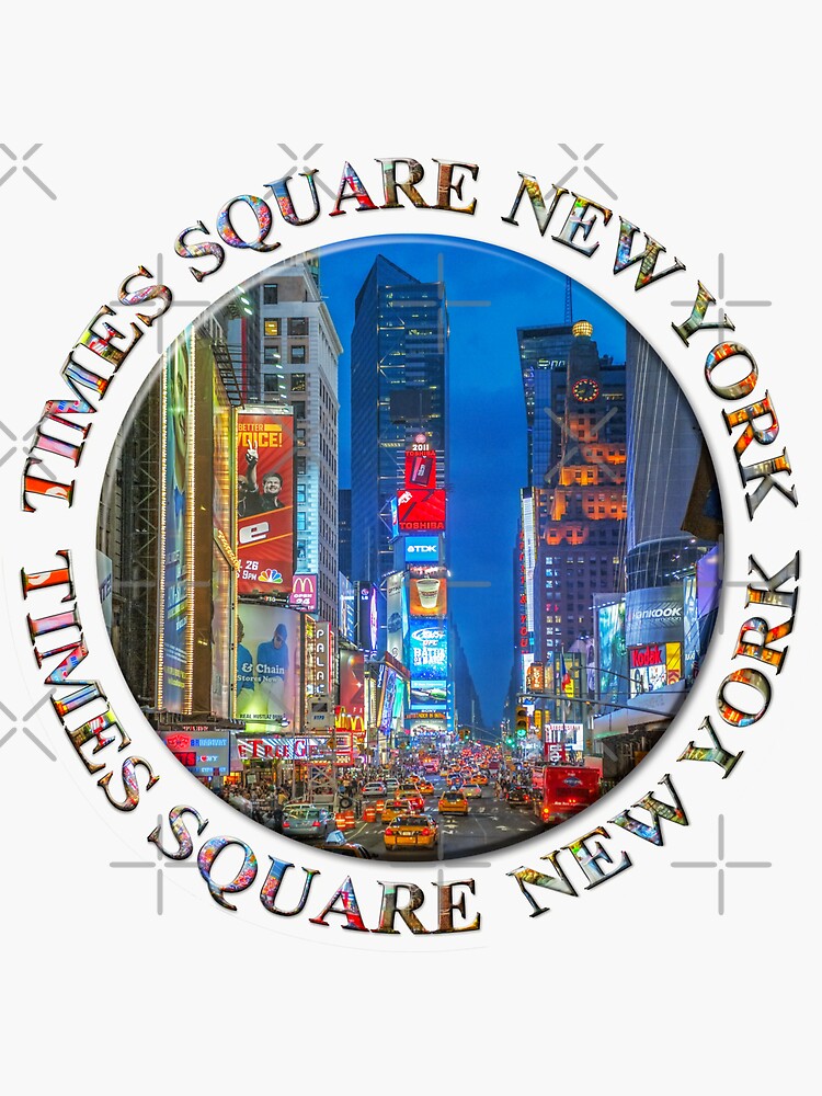 Times Square Broadway (New York Badge Emblem on white) by RayW