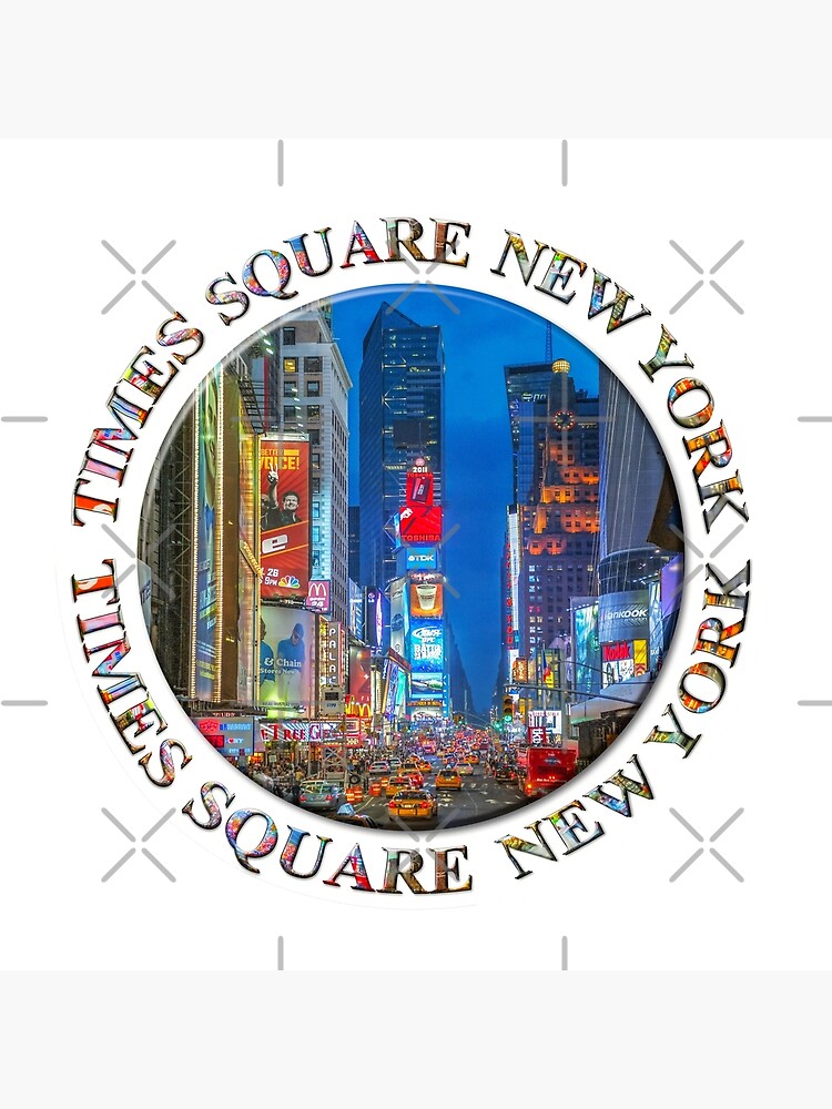 Times Square Broadway (New York Badge Emblem on white) by RayW