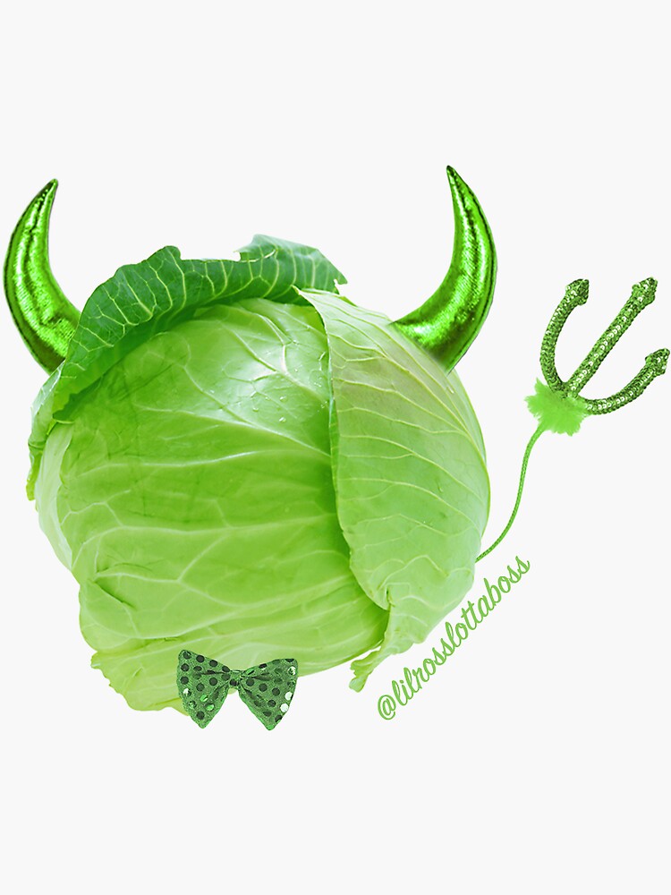 "Devil's Lettuce" Sticker by lilross Redbubble