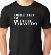Regie führte Quentin Tarantino Schwarz / Weiß Slim Fit T-Shirt