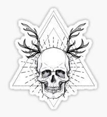 Skull with horns Sticker
