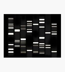 DNA Art Weiß auf Schwarz Fotodruck