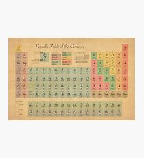 Periodic Table of Elements Photographic Print