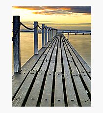 Walk the golden plank Photographic Print