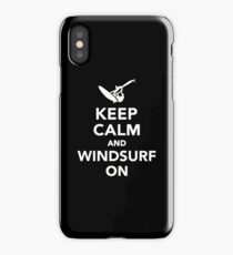 Keep calm and surf on windsurfing iPhone Case