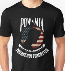 POW MIA American flag you are not forgotten Unisex T-Shirt