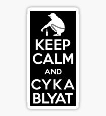Keep Calm And Cyka Blyat - Boris Slav Gopnik Gamer Sticker