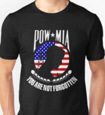 POW MIA American flag you are not forgotten 2 Unisex T-Shirt