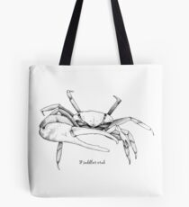 Fieddler crab, black and white Tote Bag