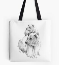 Bears, black and white Tote Bag