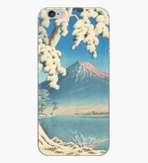 Clearing after a Snowfall on Mount Fuji 1932 - Kawase Hasui Print iPhone Case