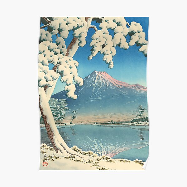 Clearing after a Snowfall on Mount Fuji 1932 - Kawase Hasui Print Poster