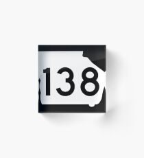 Georgia State Route SR 138 | United States Highway Shield Sign Acrylic Block