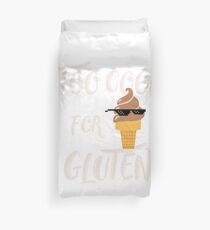 Too Cool For Gluten T-Shirt, Funny Food Shirts Duvet Cover
