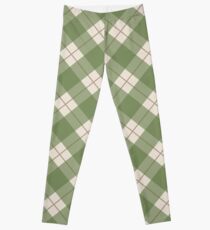 Green Plaid Pattern Leggings