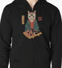 Neko Sushi Bar Zipped Hoodie
