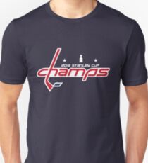 Washington-Kapitalien 2018 Stanley Cup Champs im Kappen-Schriftart Slim Fit T-Shirt