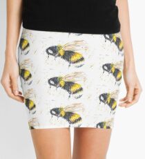 Bumble bee in flight Mini Skirt