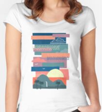 Tropical Skies Women's Fitted Scoop T-Shirt