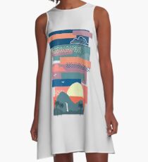 Tropical Skies A-Line Dress