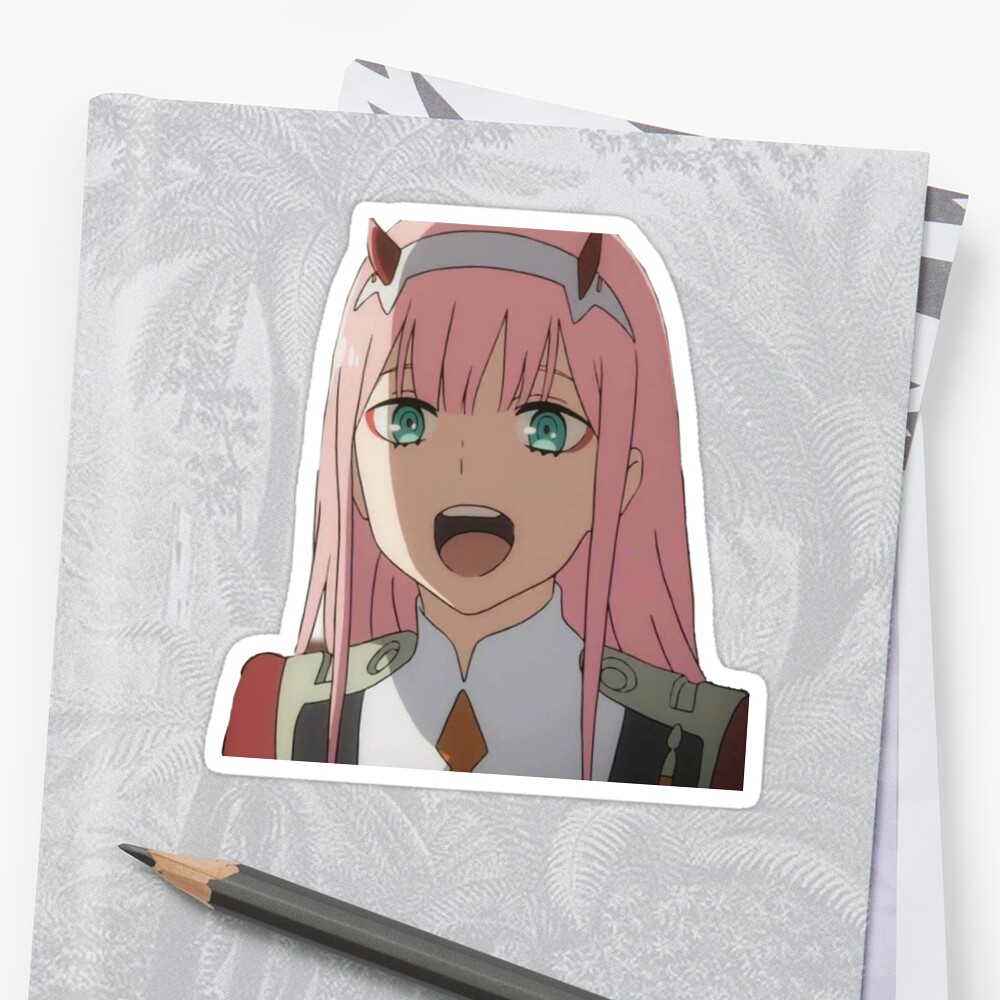 zero two sticker by animae redbubble