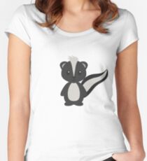 Woodland Skunk Women's Fitted Scoop T-Shirt