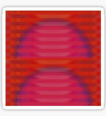 Hot Pink Sunsets on Orange Stripes Sticker