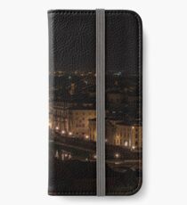 Night view of Ponte Vecchio on the Arno river iPhone Wallet/Case/Skin