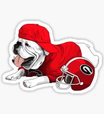 UGA Bulldog with Cap Sticker
