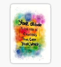Color Splash Quote Sticker