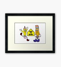 Back to School Girls and Boys Framed Print