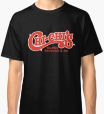 Camiseta clásica Camiseta Chi-Chi's Restaurant - Logotipo de cadena de restaurante difunto - Versión negra
