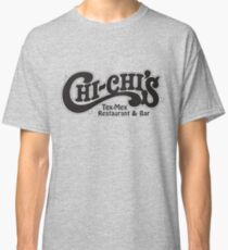 Camiseta clásica Camiseta Chi-Chi's Restaurant - Logotipo de cadena de restaurante difunto - Versión gris