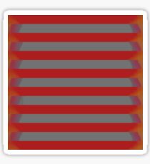 Steel Stripes on Red and Orange Sticker