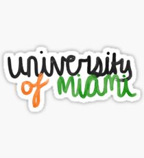 University of Miami Sticker