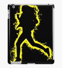 Silhouette fit yellow and black silhouette iPad Case/Skin