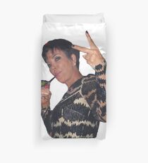 Peace Out Kris Jenner Duvet Cover