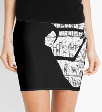 Shelves of Strange Books Mini Skirt